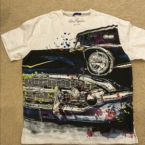 Robert Graham White and Black Graphic Tee